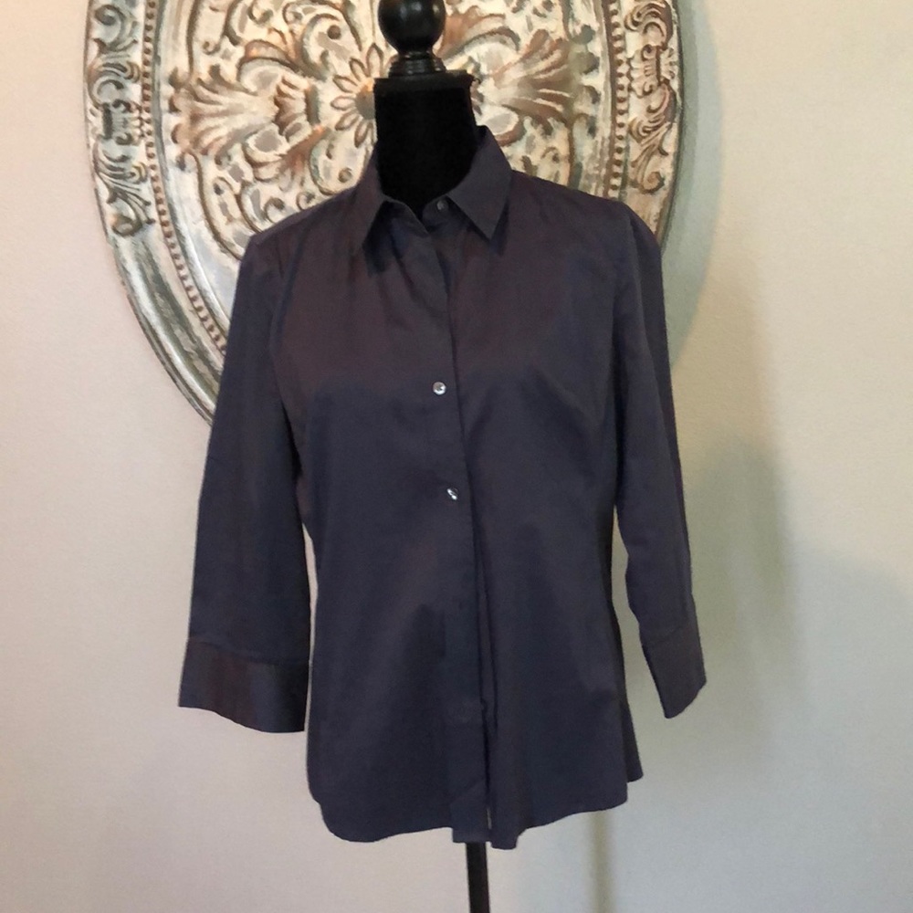 3/4 sleeve button down banana republic shirt